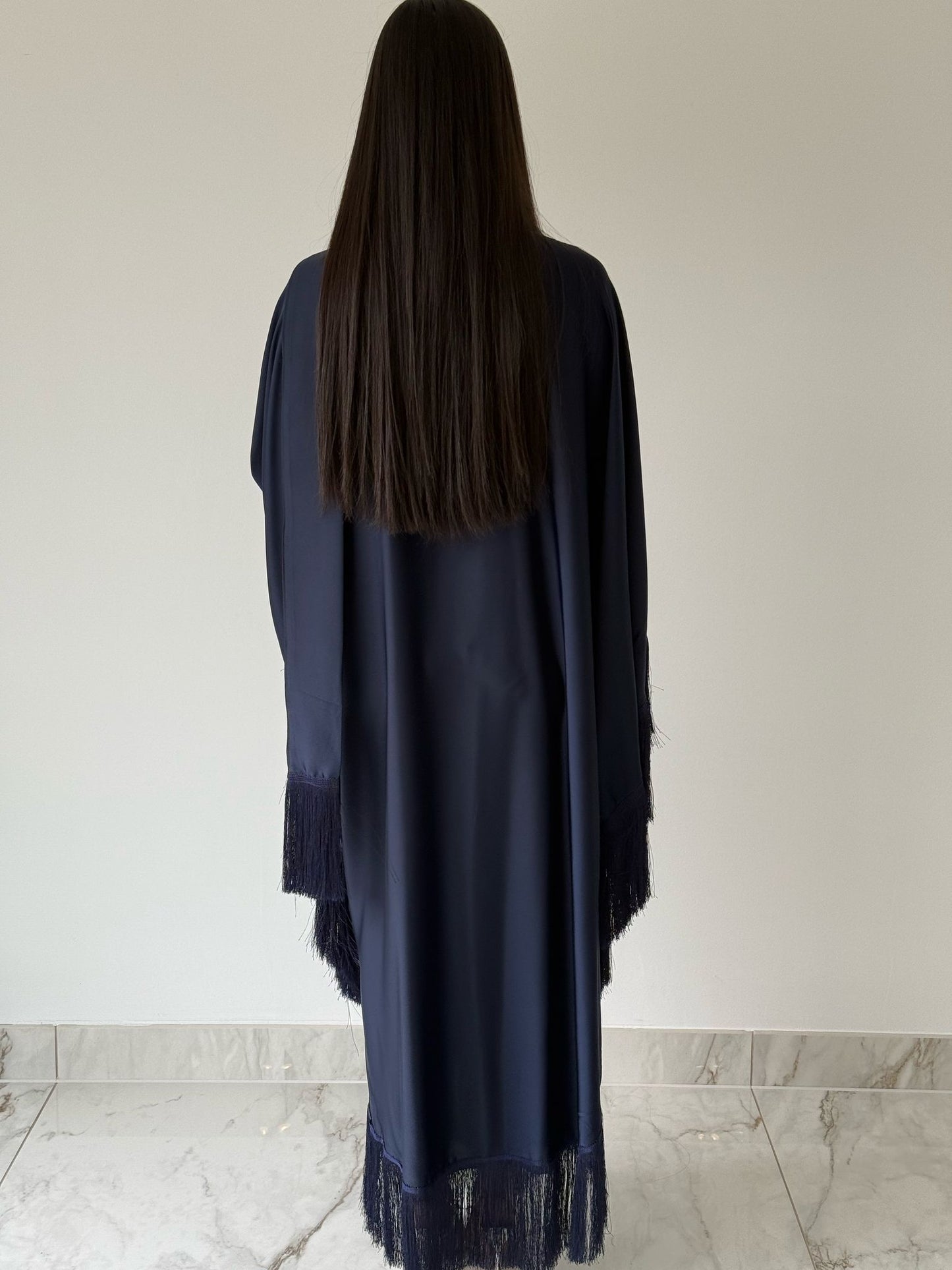 Tassel Navy Abaya