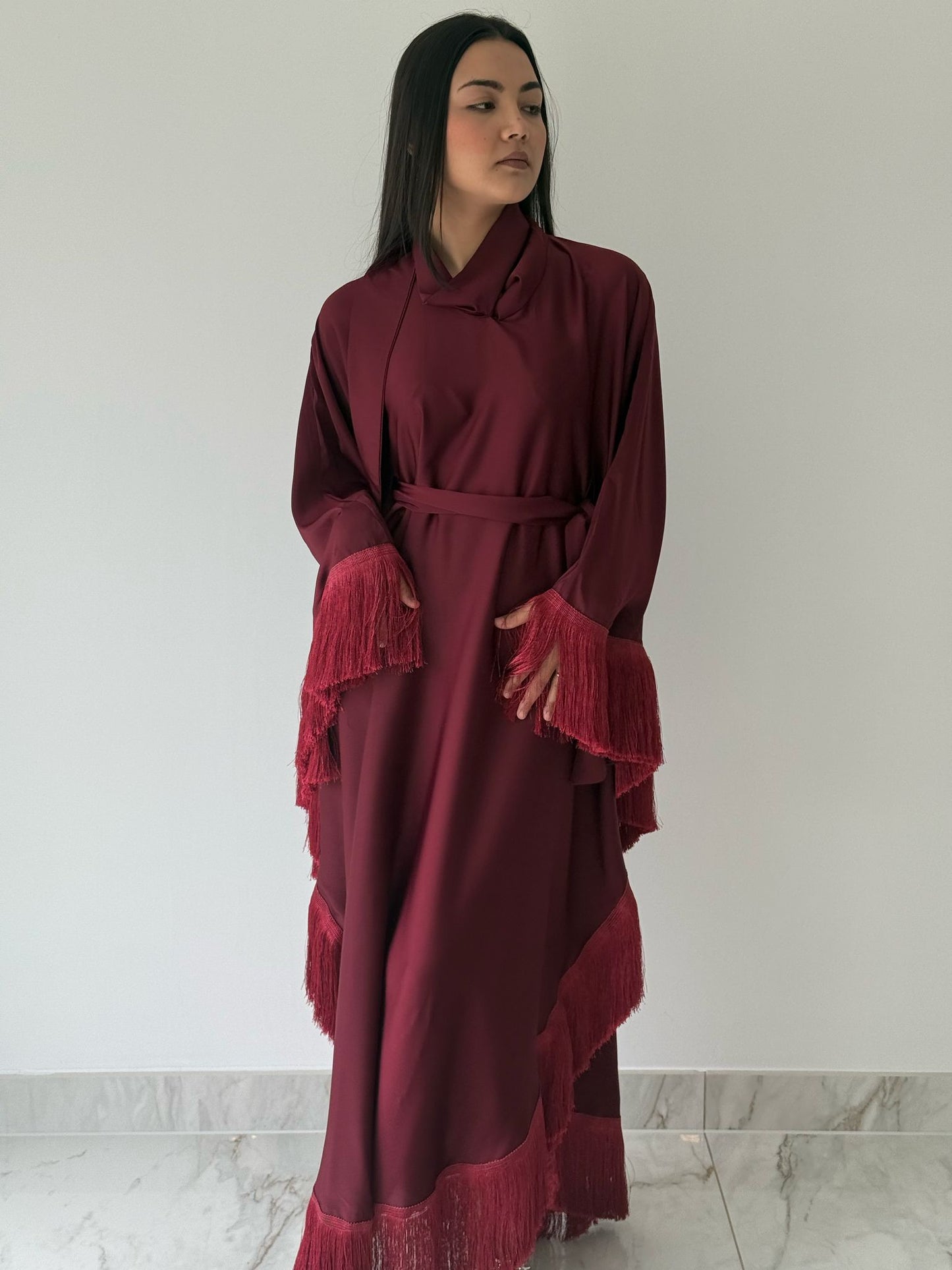 Tassel Ruby Abaya