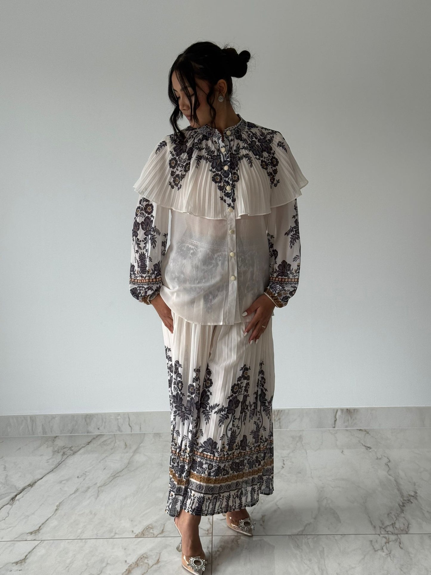 Ivory Cascade Floral Co-ord Set
