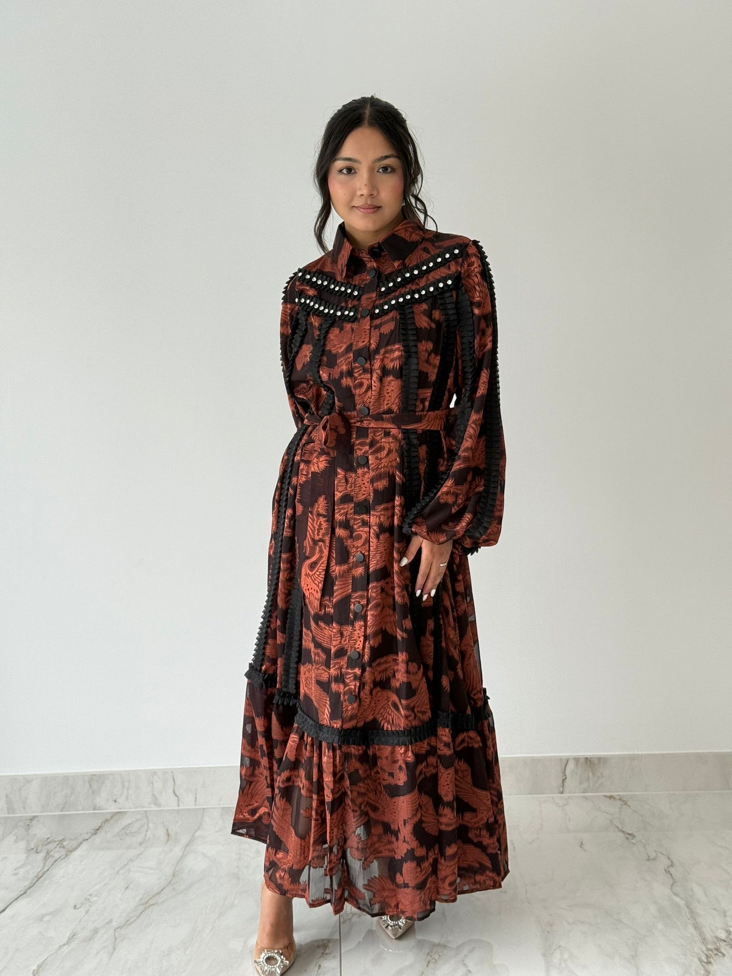 Saffron Paisley Maxi Dress