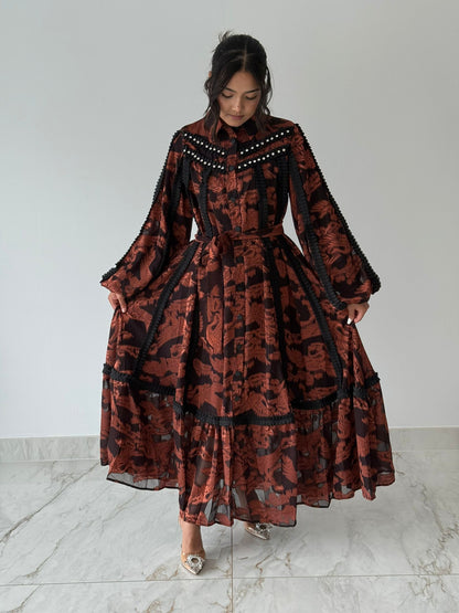 Saffron Paisley Maxi Dress