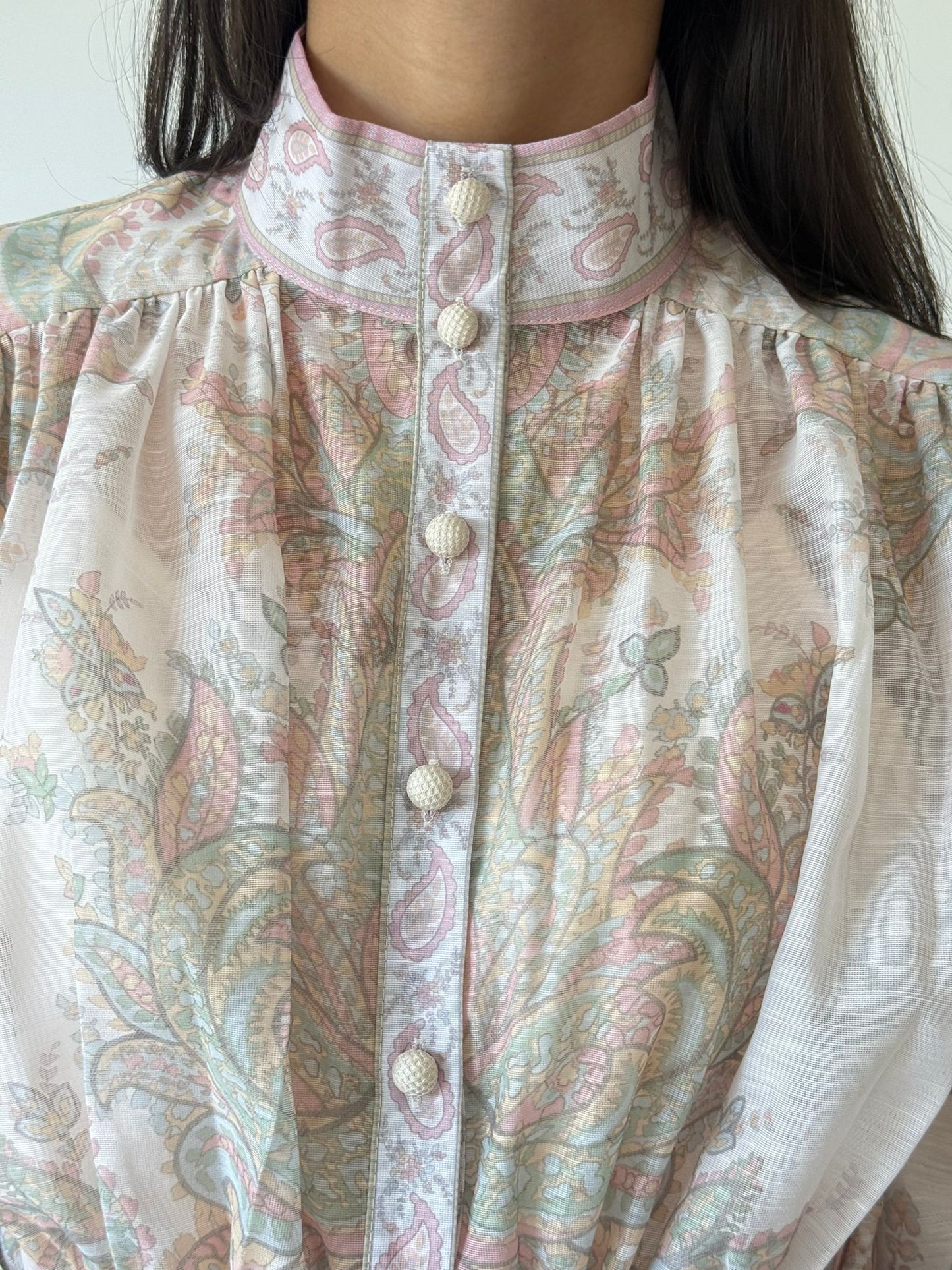 Pink Paisley Print Maxi Dress