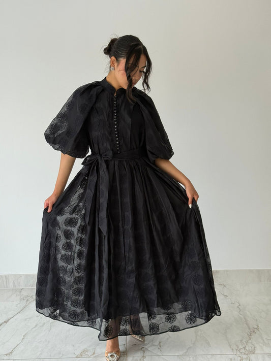 Black Fleur Maxi Dress