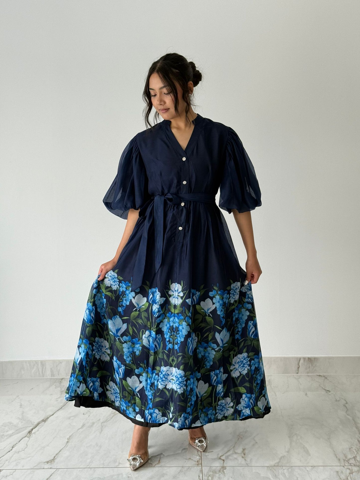 Midnight Floral Maxi Dress