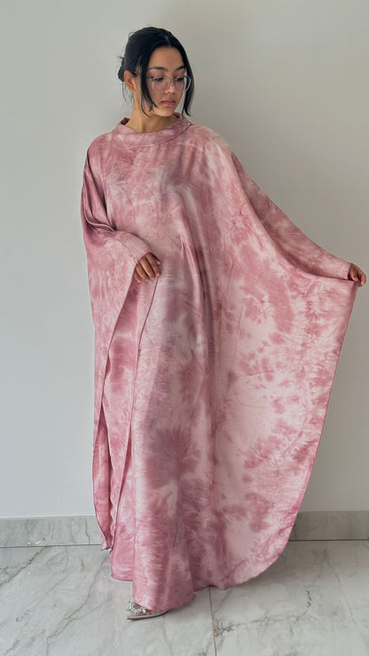 Blush Pink Tie Dye Kaftan