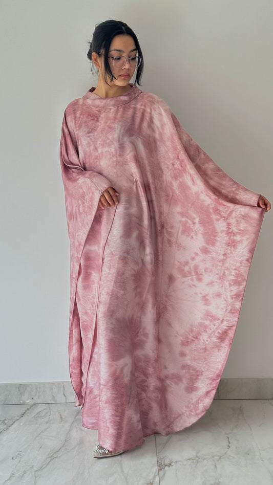 Blush Pink Tie Dye Kaftan