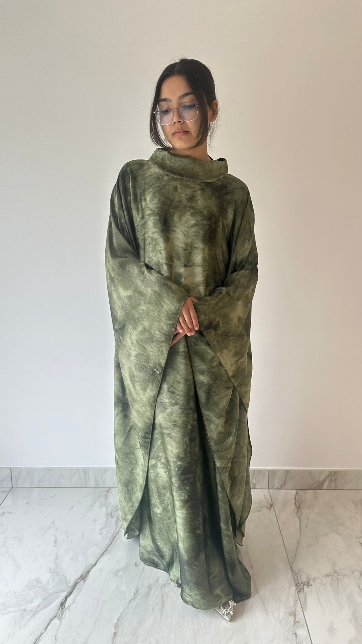 Forest Green Tie Dye Kaftan