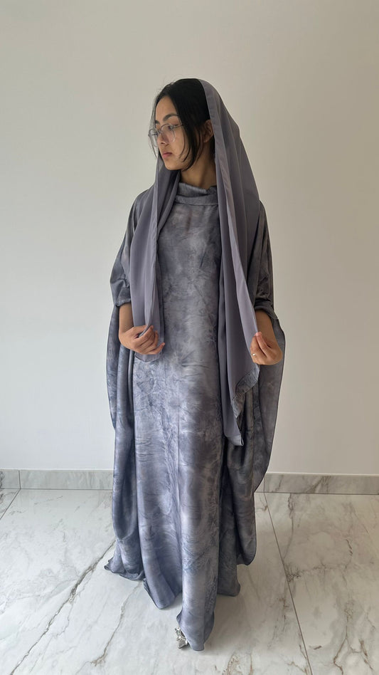 Pebble Grey Tie Dye Kaftan