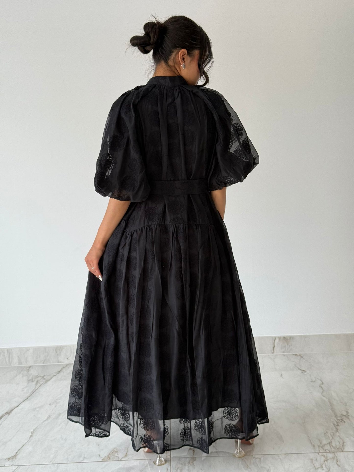 Black Fleur Maxi Dress