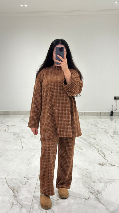 Checked Coord in Burnt Orange