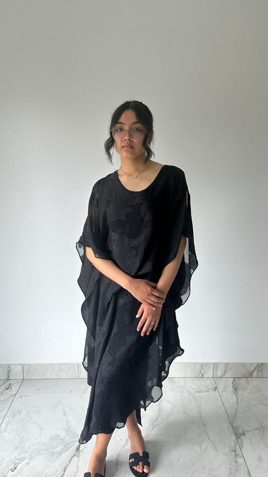 Black Printed Kaftan