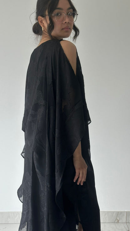 Black Printed Kaftan